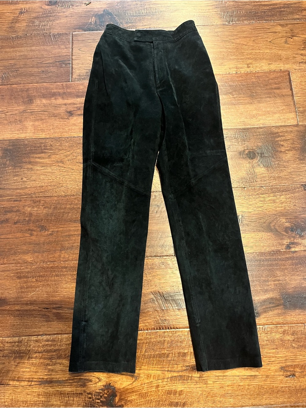 BLACK SUEDE PANTS. LINED. SIZE 4. MARGARET GODFREY. EXCELLENT